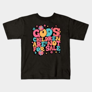 Jesus Christ Gods Children Are Not For Sale Christian Faith Kids T-Shirt